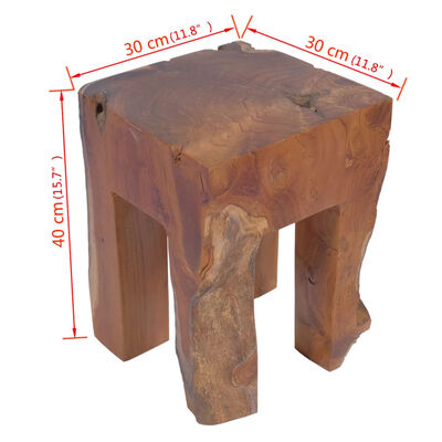 vidaXL Krakk heltre teak