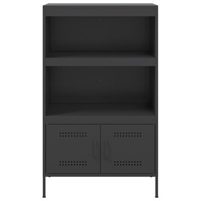 vidaXL Highboard svart 68x39x113 cm stål