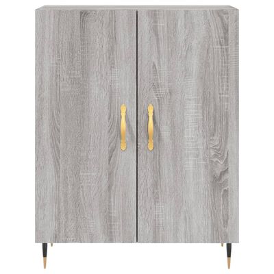 vidaXL Highboard grå sonoma 69,5x34x180 cm konstruert tre