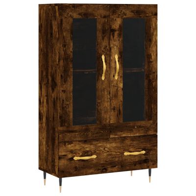 vidaXL Highboard røkt eik 69,5x31x115 cm konstruert tre