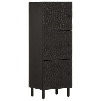 vidaXL Highboard svart 40x33x110 cm heltre mango