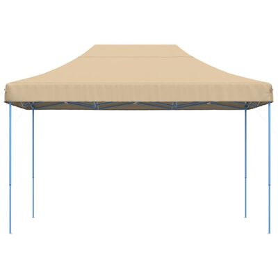 vidaXL Sammenleggbart partytelt pop-up beige 410x279x315 cm