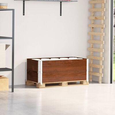 vidaXL Pallekarmer 2 stk brun 100x50 cm heltre furu