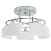 vidaXL Taklampe med ellipseformede glasskjermer for 5 E14-pærer 200 W