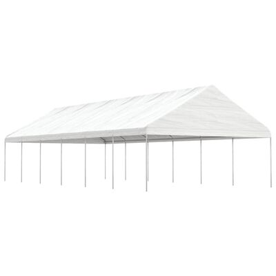 vidaXL Paviljong med tak hvit 13,38x5,88x3,75 m polyetylen