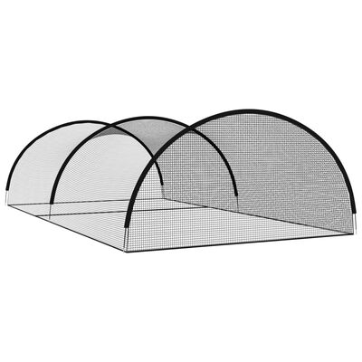 vidaXL Baseball battingnett svart 900x400x250 cm polyester