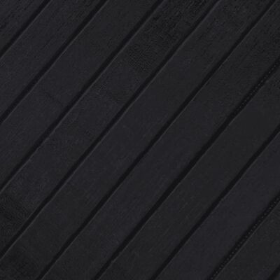 vidaXL Teppe rektangulært svart 70x500 cm bambus