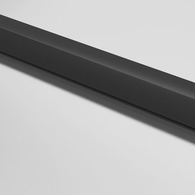 vidaXL Innerdør slank svart 102,5x201,5 cm herdet glass og aluminium
