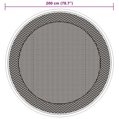 vidaXL Uteteppe grønn Ø200 cm PP