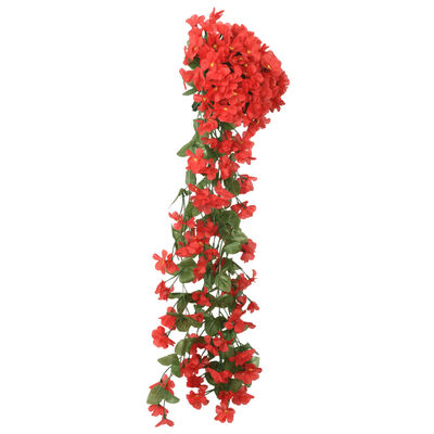 vidaXL Blomsterkranser for jul 3 stk rød 85 cm