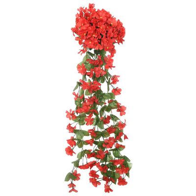 vidaXL Blomsterkranser for jul 3 stk rød 85 cm