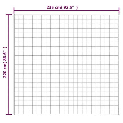 vidaXL Vektdyne kremhvit 220x235 cm 15 kg stoff