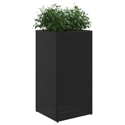 vidaXL Plantekasser 2 stk svart 40x40x80 cm polyrotting