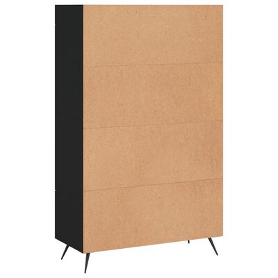 vidaXL Highboard svart 69,5x31x115 cm konstruert tre