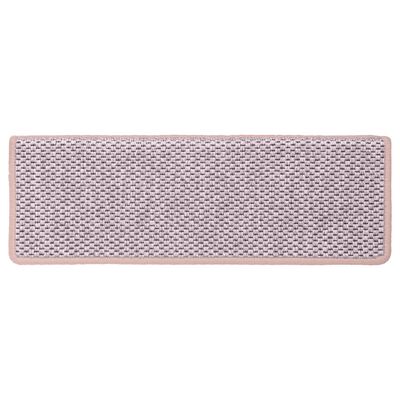 vidaXL Selvklebende trappematter sisal-utseende 15 stk 65x21x4 cm rød