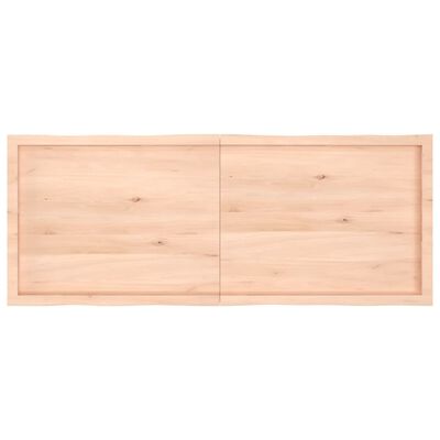 vidaXL Bordplate 160x60x(2-6) cm ubehandlet heltre eik naturlig kant