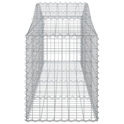 vidaXL Gabionkurver buede 7 stk 200x50x60/80 cm galvanisert jern