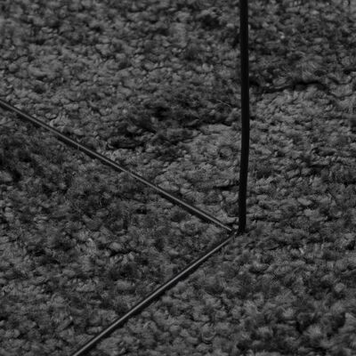vidaXL Tykt teppe PAMPLONA høy luv moderne antrasitt 100x200 cm