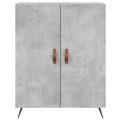 vidaXL Highboard betonggrå 69,5x34x180 cm konstruert tre