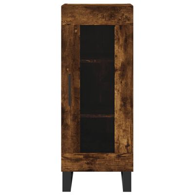 vidaXL Highboard røkt eik 34,5x34x180 cm konstruert tre