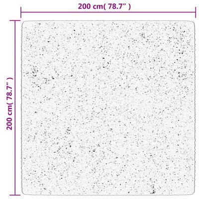 vidaXL Teppe OVIEDO kort luv grå 200x200 cm