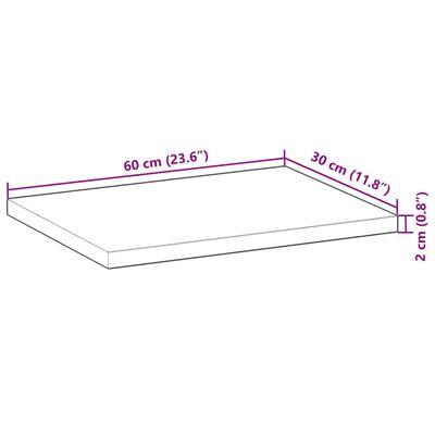 vidaXL Flytende hyller 3 stk 60x30x2 cm ubehandlet heltre akasie