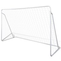 Fotballmålsett med stolper og nett 240x90x150 cm høykvalitets