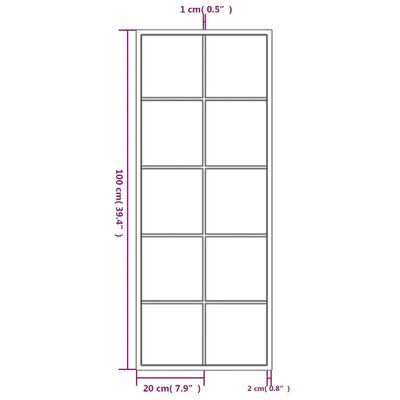 vidaXL Veggspeil 2 stk svart 100x40 cm metall