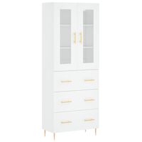 vidaXL Highboard hvit 69,5x34x180 cm konstruert tre