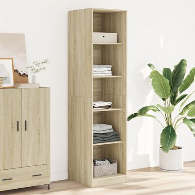 vidaXL Garderobe sonoma eik 50x50x200 cm konstruert tre