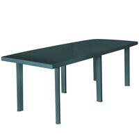 vidaXL Hagebord grønn 210x96x72 cm plast