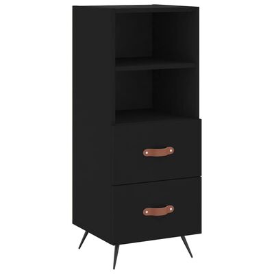 vidaXL Highboard svart 34,5x34x180 cm konstruert tre