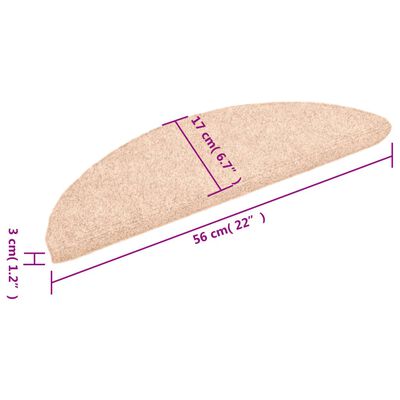 vidaXL Selvklebende trappematter 10 stk brun 56x17x3 cm nålestempel