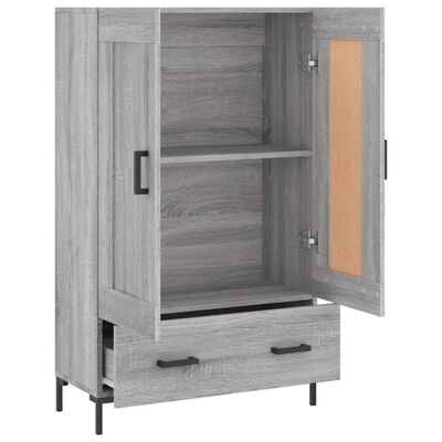 vidaXL Highboard grå sonoma 69,5x31x115 cm konstruert tre