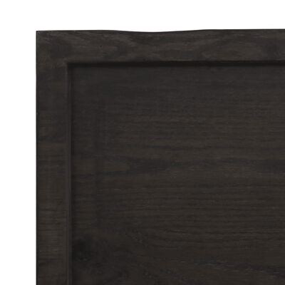 vidaXL Benkeplate til bad mørkebrun 160x60x(2-6) cm behandlet heltre