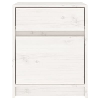 vidaXL Nattbord 2 stk hvit 40x31x50 cm heltre furu