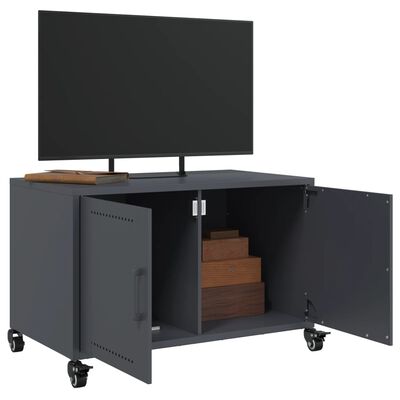 vidaXL TV-benk antrasitt 68x39x43,5 cm stål