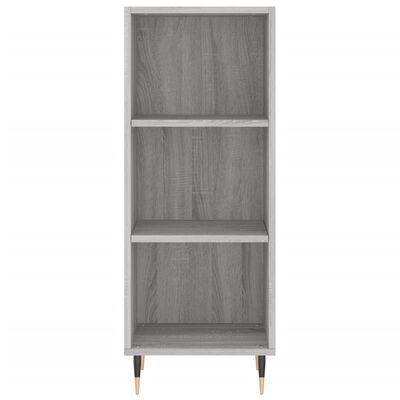 vidaXL Highboard grå sonoma 34,5x34x180 cm konstruert tre