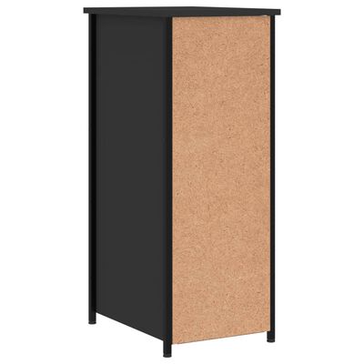 vidaXL Nattbord svart 32x42x80 cm konstruert tre