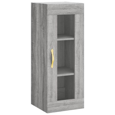 vidaXL Highboard grå sonoma 34,5x34x180 cm konstruert tre