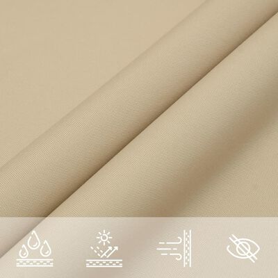 vidaXL Solseil beige 2x2x2 m 100% polyester oxford