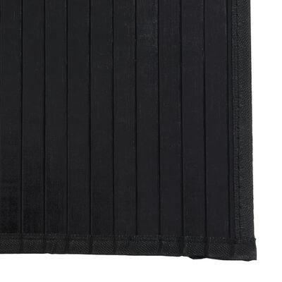 vidaXL Teppe rektangulært svart 70x500 cm bambus