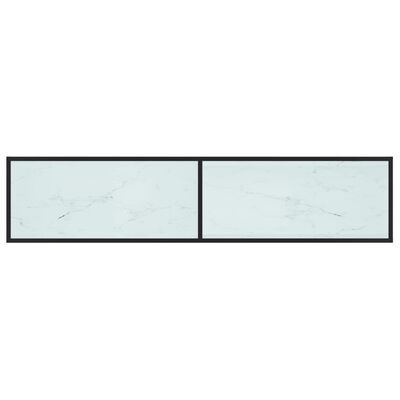 vidaXL TV-benk hvit marmor 180x40x40,5 cm herdet glass