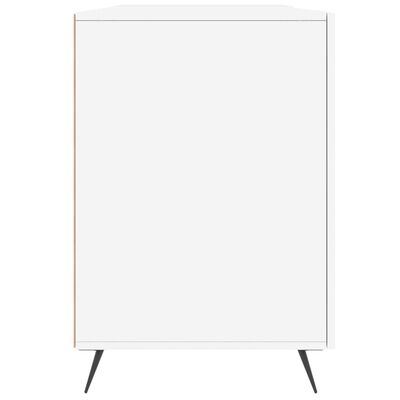 vidaXL Skrivebord høyglans hvit 140x50x75 cm konstruert tre