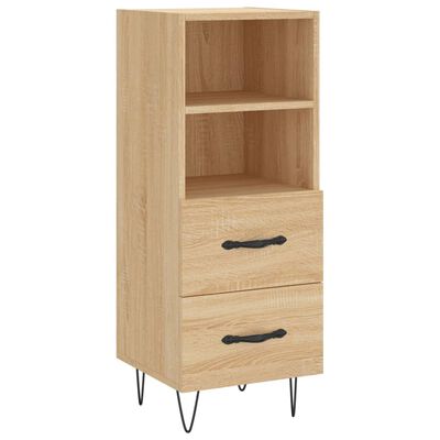 vidaXL Highboard sonoma eik 34,5x34x180 cm konstruert tre