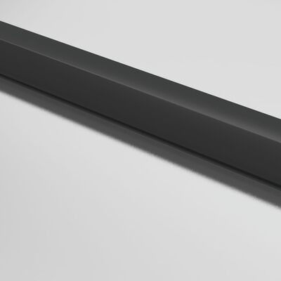 vidaXL Innerdør slank svart 83x201,5 cm herdet glass og aluminium
