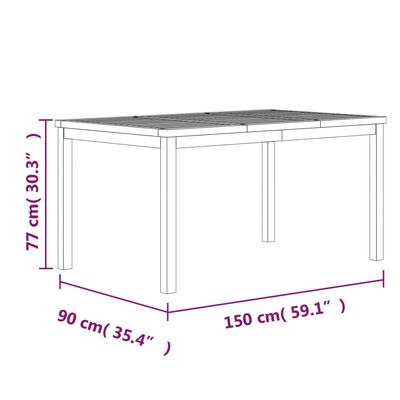 vidaXL Hagespisegruppe 3 deler heltre teak