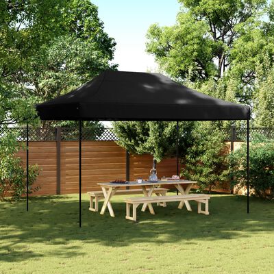 vidaXL Sammenleggbart partytelt pop-up svart 410x279x315 cm