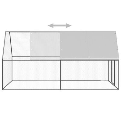 vidaXL Kyllingbur 2x4x2 m galvanisert stål