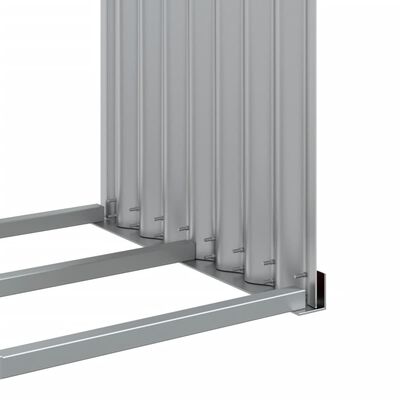 vidaXL Vedholder brun 120x45x140 cm galvanisert stål